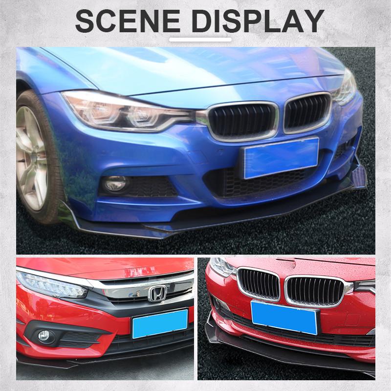 4PCS Adjustable ABS Front Universal Bumper Separator Body Kit Duck Lip Splitter For BMW For Benz For Honda For