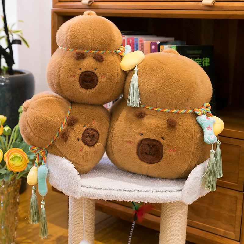 Cartoon Gourd Cute Shaped Water Capybara Plush Toy Pillow For Sofa Decoration