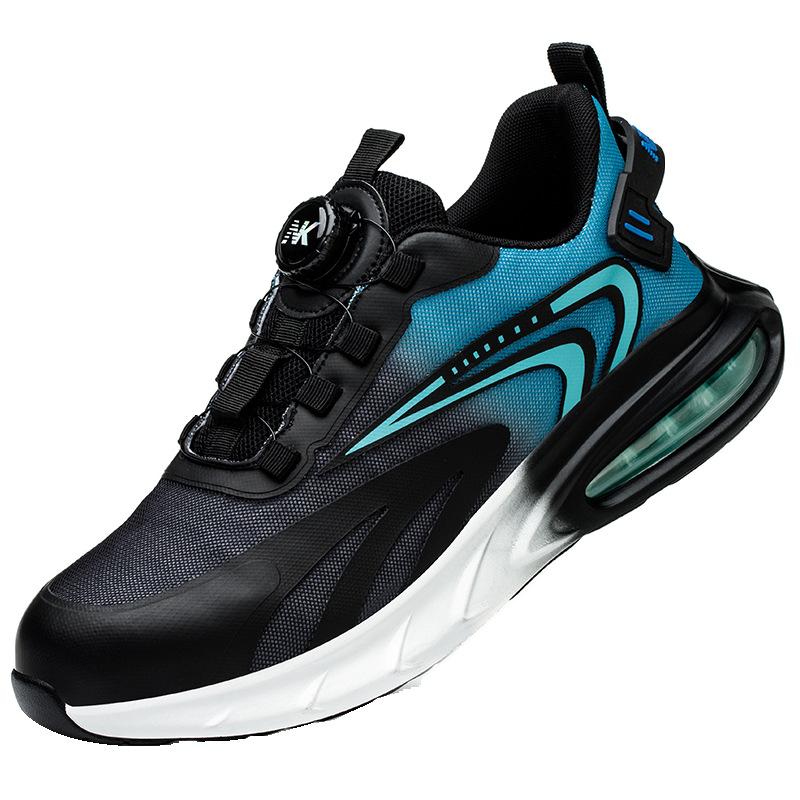 

Черные рабочие туфли для страхования труда, мужские, противоударные, антипрокольные, нескользящие, антизапаховые рабочие туфли для страхования труда, защитная защита, противоударные мужские туфли 36 синий