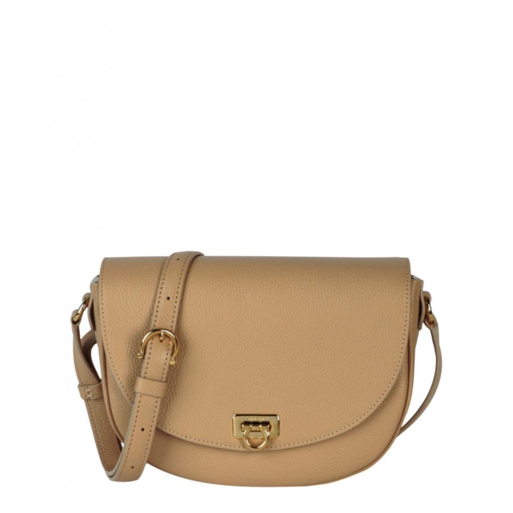 

Salvatore Ferragamo Gancini Buckle Crossbody Bag Camel