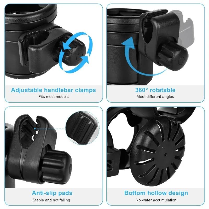Pram Cup Holder with Phone Holder 3 In 1 Baby Stroller Storage Rack Universal 360° Rotating Drink Holder Bottle Holder for Pram