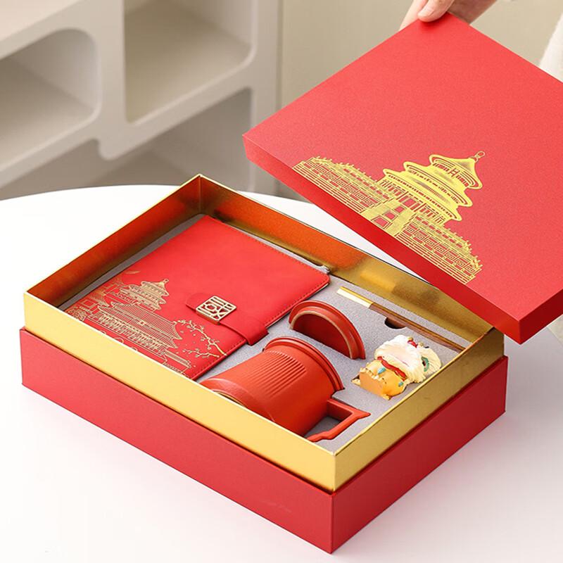 Forbidden City Ceramic Office Mug & Notebook Gift Set