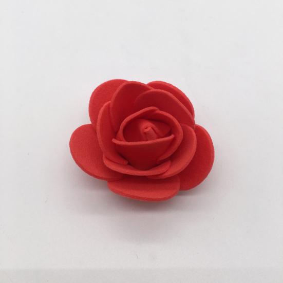 Artificial Rose Durable Non-Withered Foam Simulation Rose Head 3.5cm Fake Rose Head DIY Baby Shower Decoration Simulated Rose Head