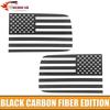 For + Dodge RAM 1500 Carbon Fiber Rear Window Side Trim Stickers US Flag