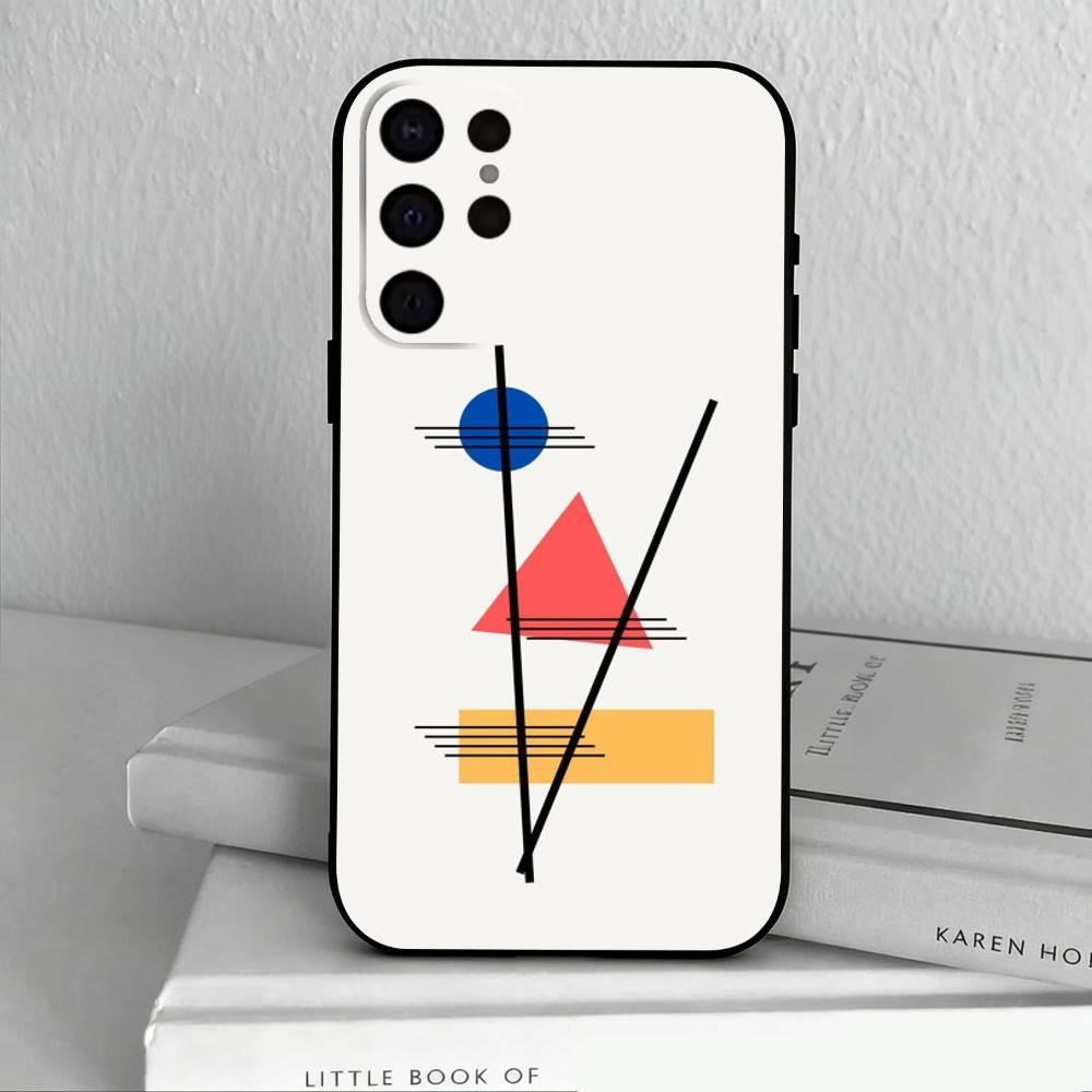 

M-Mondrian-B-Bauhaus A-Abstract Shapes Phone Case For Samsung S25,S24,S21,S22,S23,S30,Ultra,S20,Plus,Others Soft Black Case Samsung S26