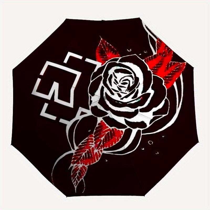 

1pc RAMMSTEIN Automatic Umbrella 8-Bone Design Compact Gear for Outdoor Travel, Perfect Gift for Friends yy250821079