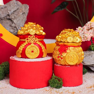 Chinese New Year Ornament Lucky Money Ingot Bag Decoration Vibrant Color Car Ornament Spring