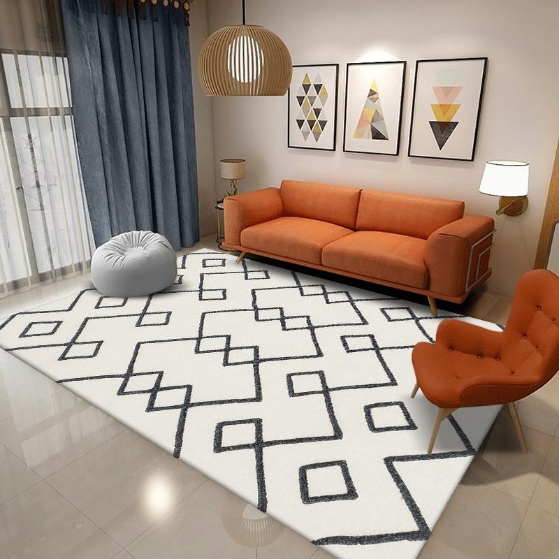 Modern Geometric Tribal Area Rug With Artistic Retro Pattern Designs Soft Decorative Carpet For Living Room Bedroom Home Decor