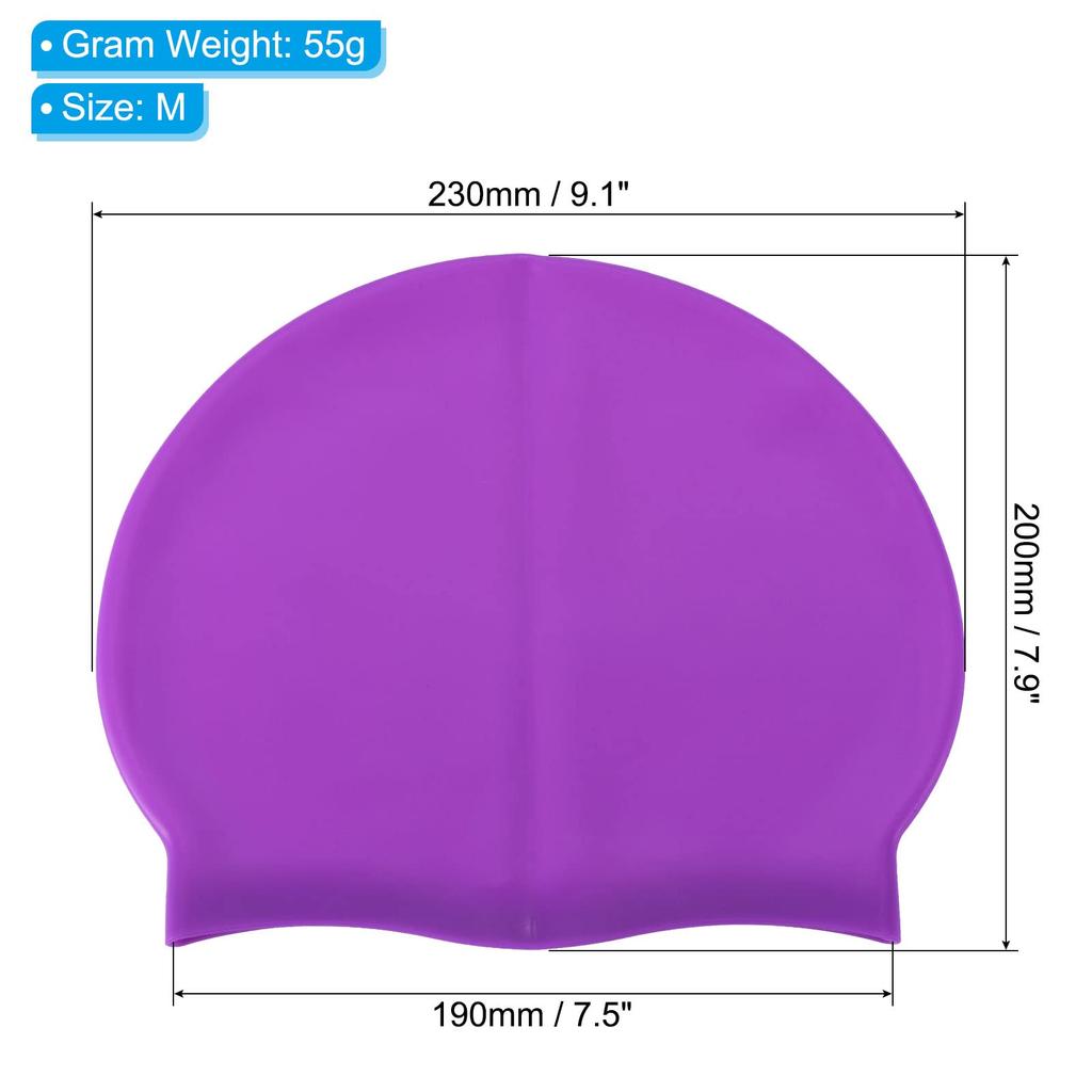 PATIKIL Silicone Swim Cap for Men and Women Non-Slip Pool
