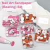 100Pcs Replaceable Self-Adhesive Nail Art Sanding Polish Paper Discs with Metal Nail Bearing for Manicure And Pedicure Repair