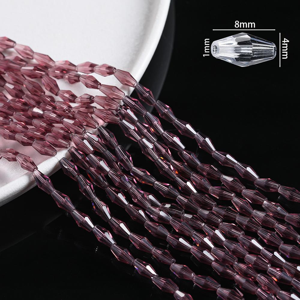 1 Strand About 50/67/72pcs Colored Faceted Bicone Glass Beads Spacer Beads for DIY Bracelets Necklaces Jewelry Making Supplies