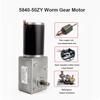 MAX 220KG 5882-50ZY 12V 24V DC Worm Geared Motor 1.5-296RPM Reversible Adjustable Speed With Self Lock For Electric Curtains