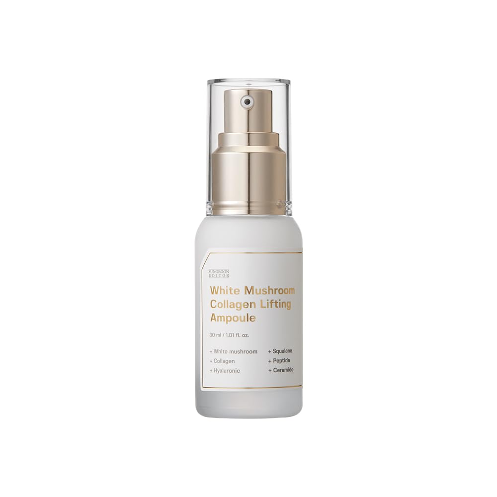 White Mushroom Collagen Ampoule Korean Skincare [SUNGBOON EDITOR] 30ml, Serum, Anti-Aging Care, Firmness,