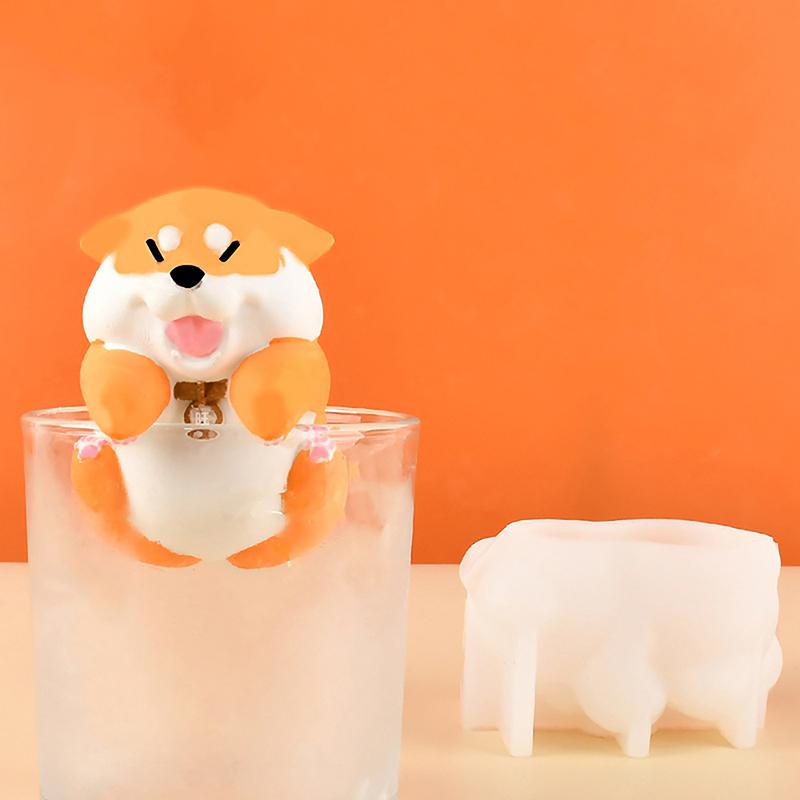 3D Frozen Panda Hanging Cup Silicone Mold Drink Ice Tray Cat Dog Loong Mold Animal Mousse Cake Jelly Mould Soap Candle Mold