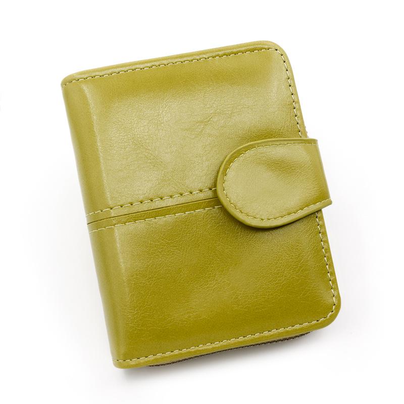 Women's Cute Soft Leather Bifold Wallet with Zipper