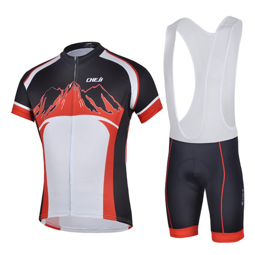 2026 Summer Breathable MTB Road Ridding Wear for Men,Short Sleeve Cycling Jersey with Gel Padded Bib Shorts,Quick-dry Soft Mesh Clothing,Bicycle Wear