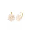 Camellia Flower Dangle Earrings Summer Elegant White Camellia Hoop Earring Party Jewelry Floral Stud-Earring Ornament