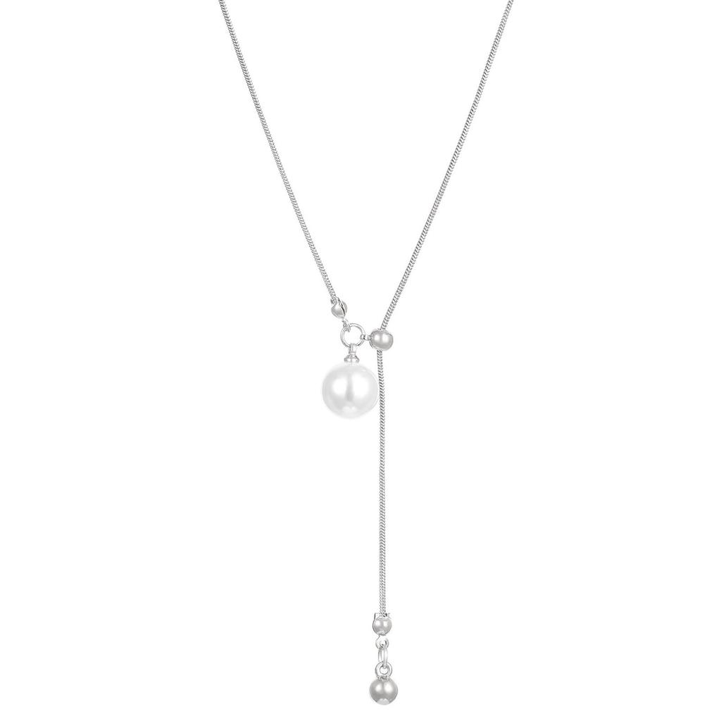 Natural Tiger Eye Bead Pearl Adjustable Necklace Alloy Jewelry For Daily Wear Or Special Occasions