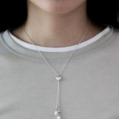 VINOOM szív alakú csepp nyaklánc (gyöngyszem)
