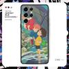 Fashion Cartoon Ponyo Phone Case For Samsung Galaxy S25 S24 S23 S22 S21 S20 Plus Ultra Note20 Limited Soft Black