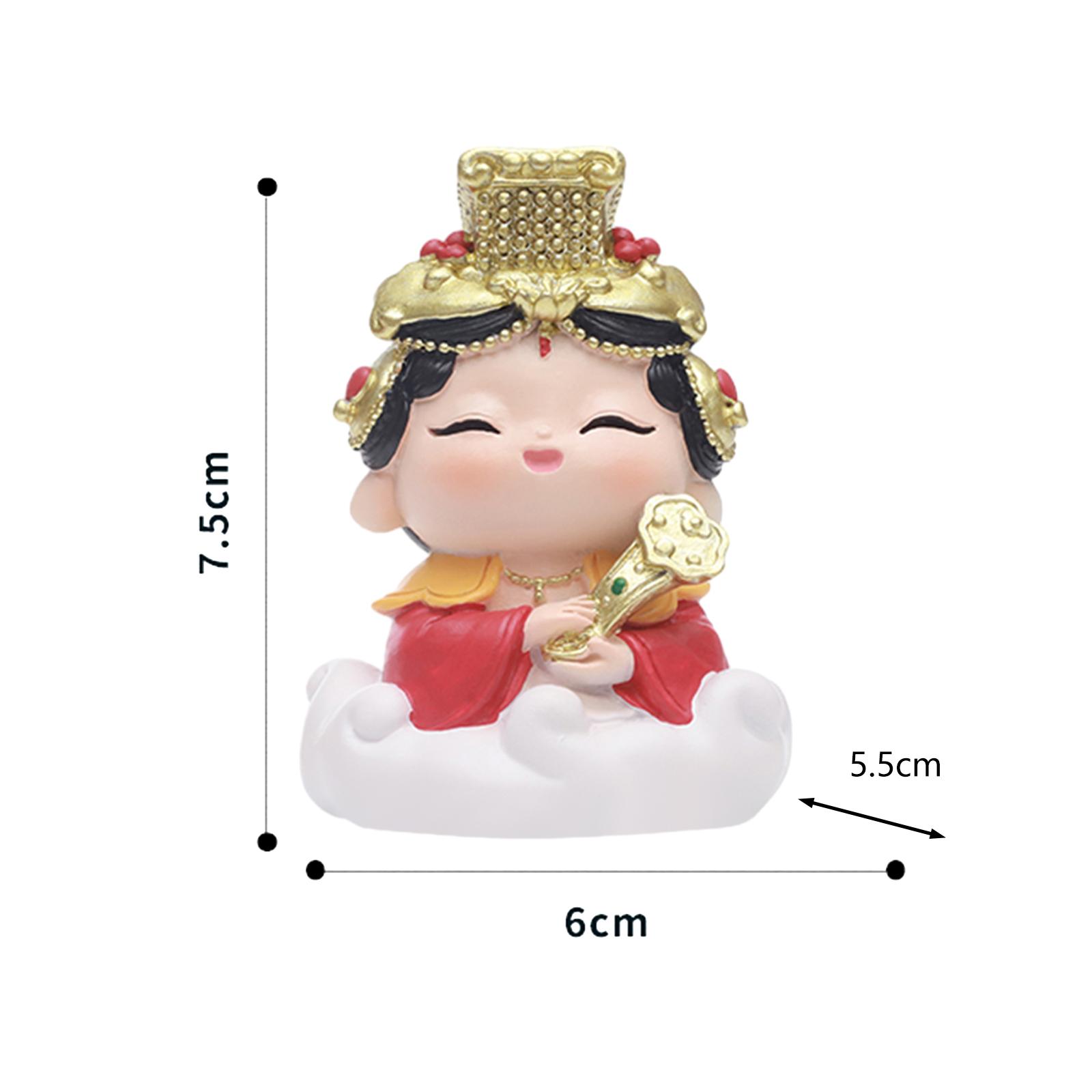 

Desktop Buddha Statue Portable Desktop Decoration Figurines Statue Decoration for Bookshelf Home Housewarming Hotel Festival