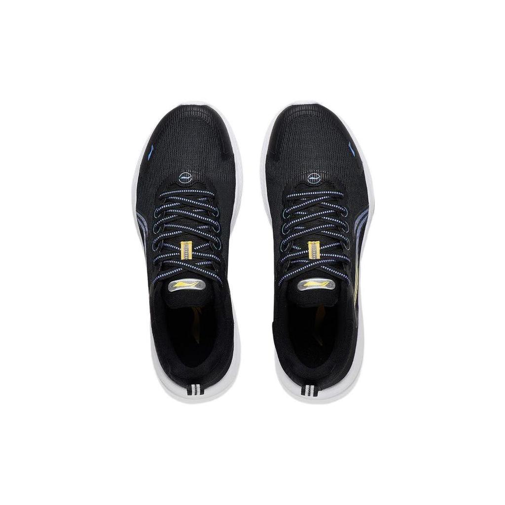 Li Ning Lanying Light Breathable Rebound Abrasion Resistant Low Top Badminton Shoes Men's Black Yellow Blue AFVT011-1