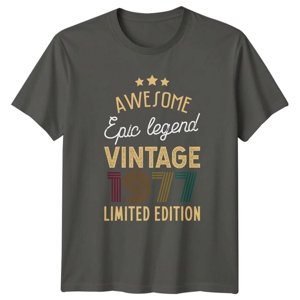 Awesome Epic Legend Vintage 1977 TShirt Birth Year Birthday 49th Birthday Gift S