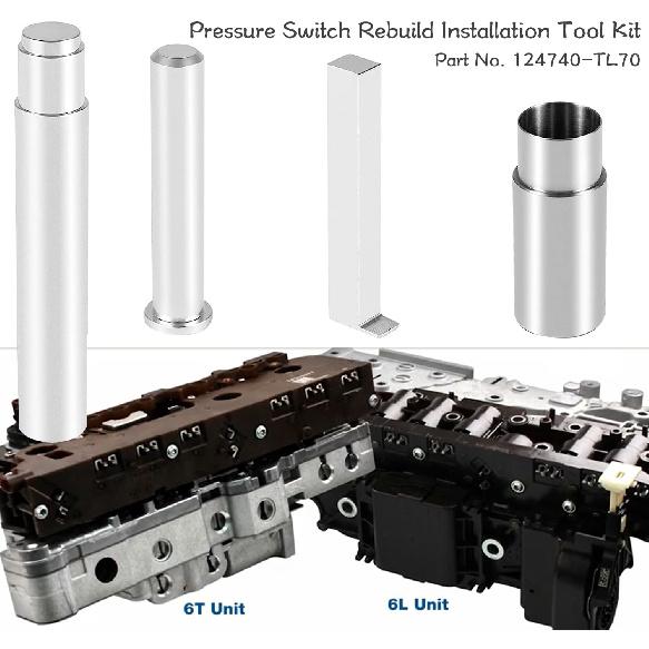 

Pressure Switch Rebuild Installation Tool Kit and Pressure Switch Rebuild Kit Compatible with 6L45, 6L50, 6L80, 6L90, 6T70 (Gen. 1), 6T75 (Gen. 1)