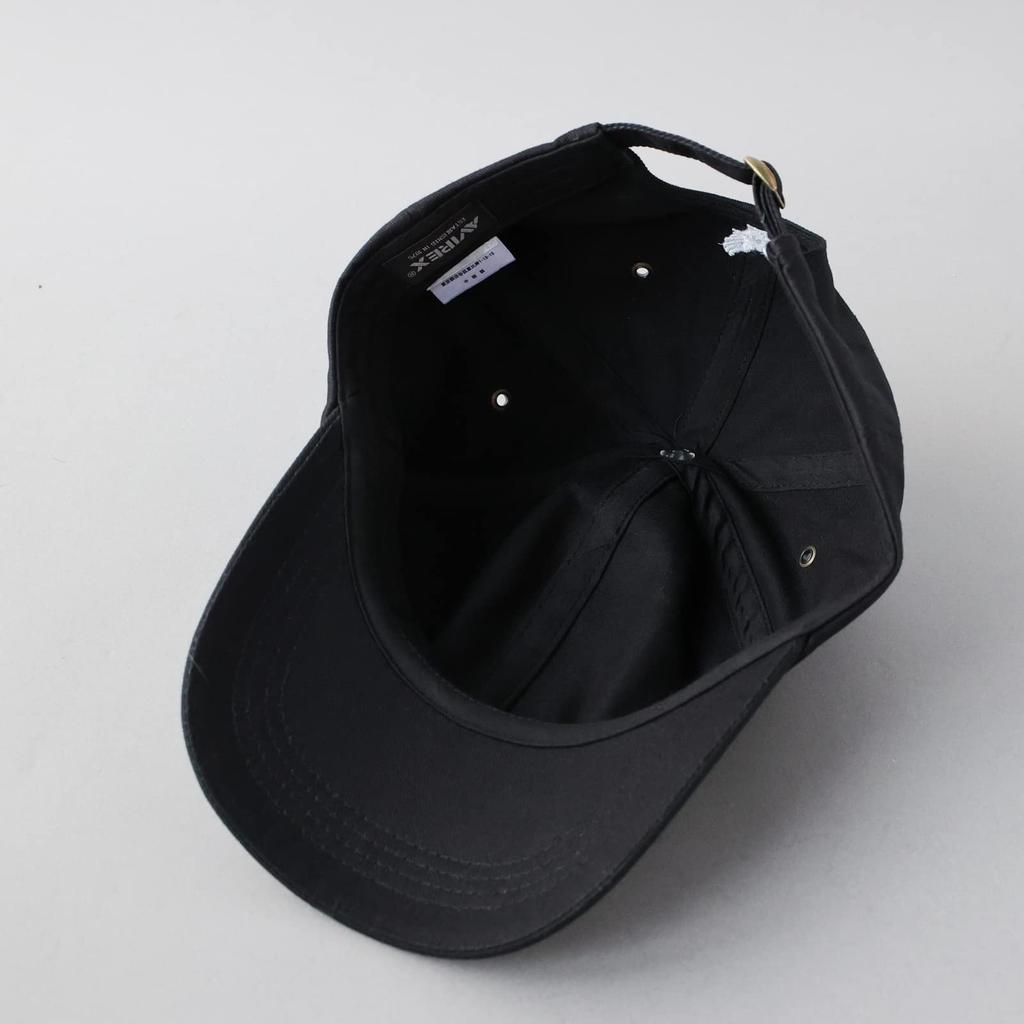 AVIREX Men's Military Tag 6-Panel Baseball Cap, Black