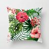 Ins Plant Flower Peach Skin Fleece Pillow Cover Sofa Car Pillow Cushion Cover Lunch Home Furnishing
