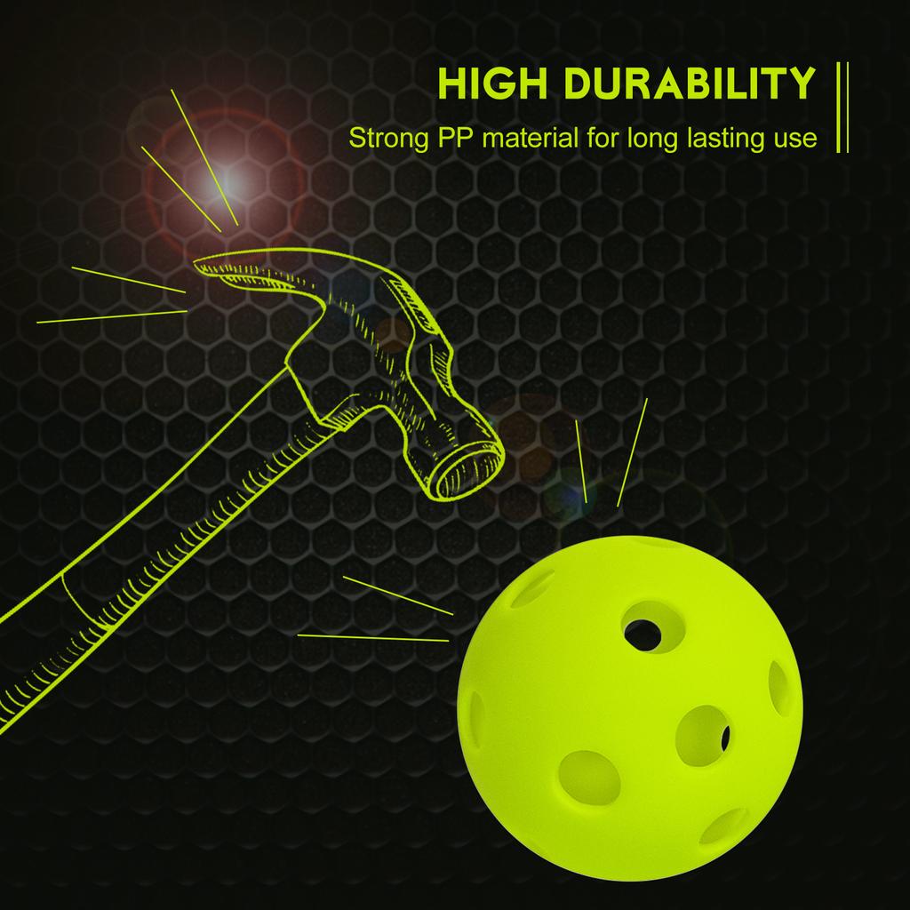 6 Packs 26 Holes Indoor Pickleball Balls for Indoor Courts
