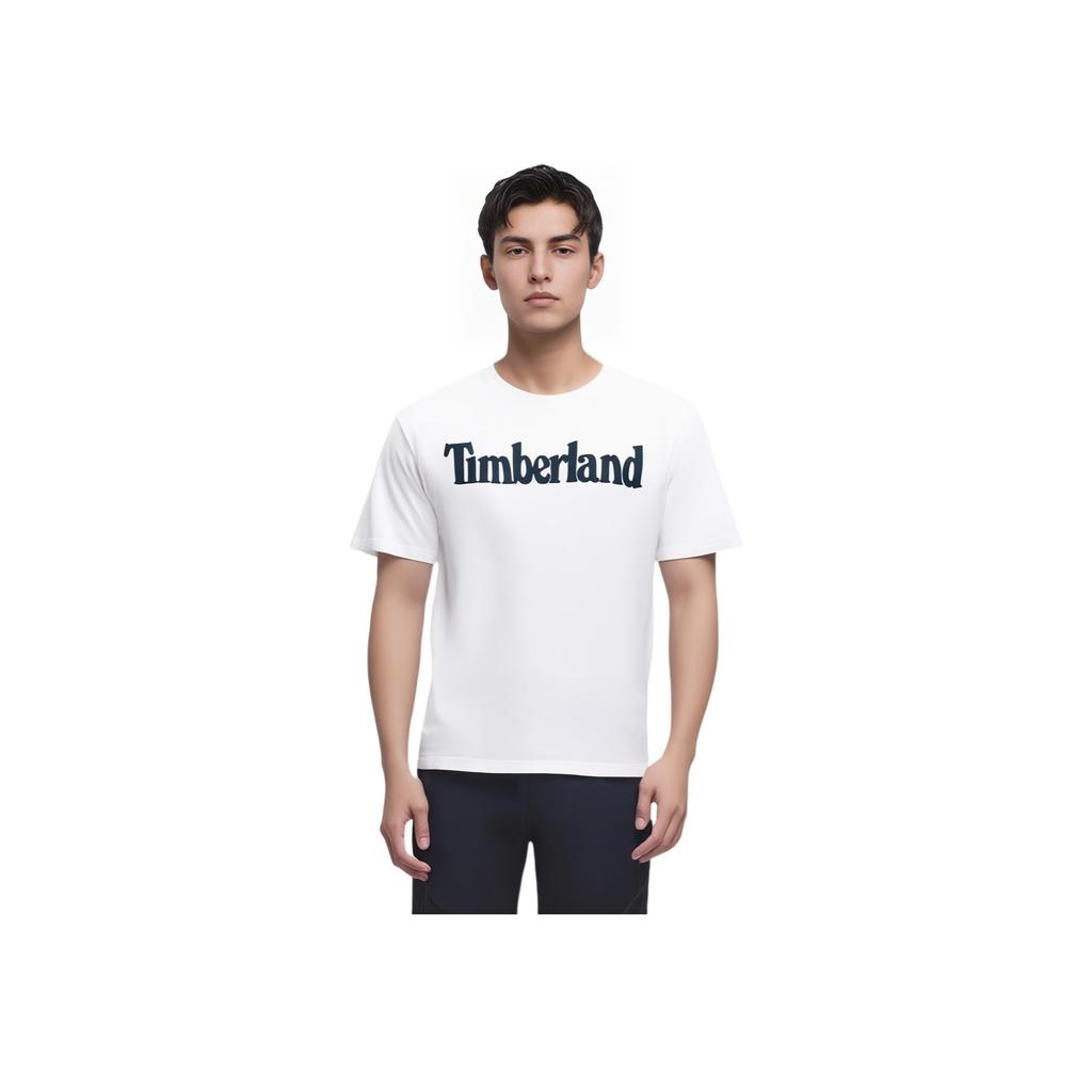 Timberland Letter Round Neck Outdoor Running Breathable Short Sleeve T-Shirt Men T-Shirts White A6DN3-100