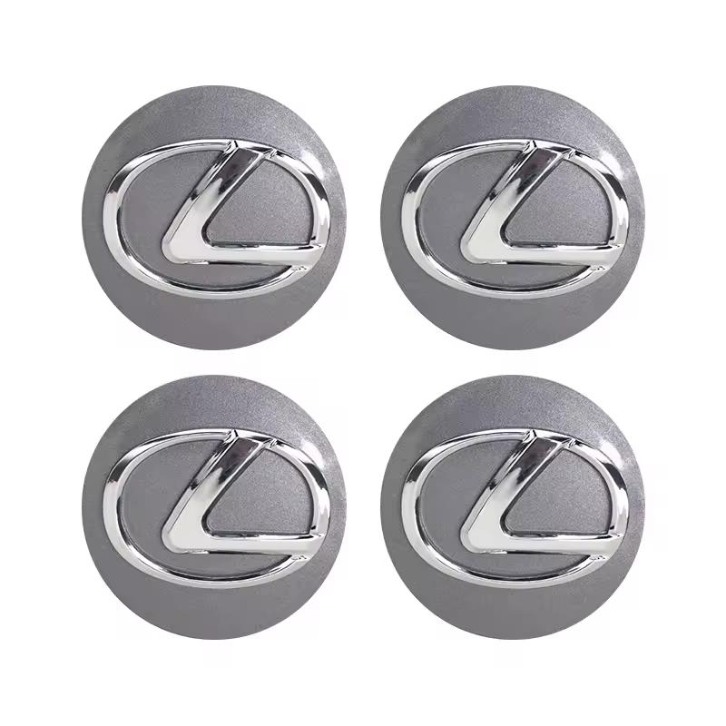 Zestaw 4 szt. 62 MM Dekoracja Odznaki Pokrywek Środkowych Felg Kół Samochodowych do Lexus RX300 IS200 IS250 ES350 CT200H UX250H NX300H RX350