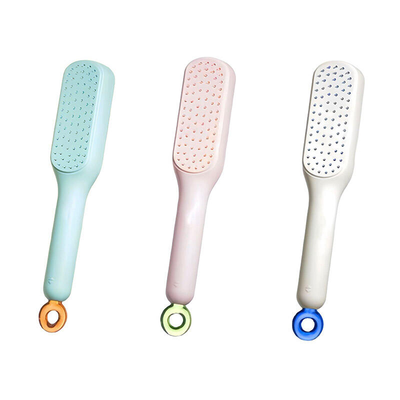 Automatic Cleaning Hair Comb Paddle Brush Hairbrush DD-12753