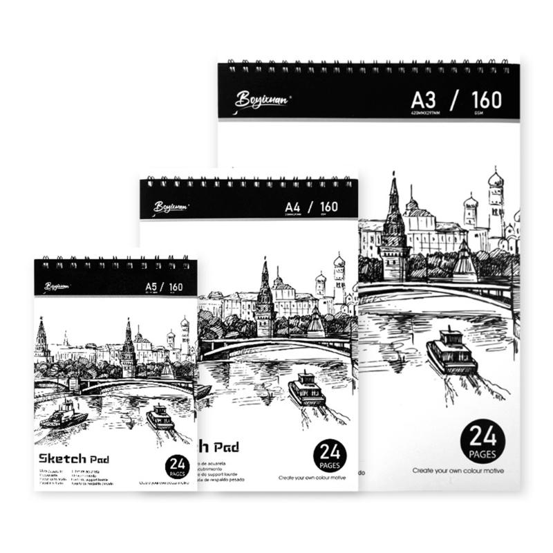 Professional Sketchbook With 24 Pages Artists Drawing Notebook For Sketching Doodling Art Illustrations Project