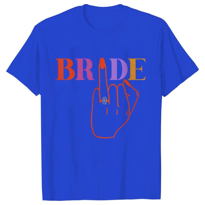 Colourful Bride and Team Ring Finger T-shirt Funny Bridal Wedding Tees Girls Single Farewell EVJF Bachelorette Hen Party Tops