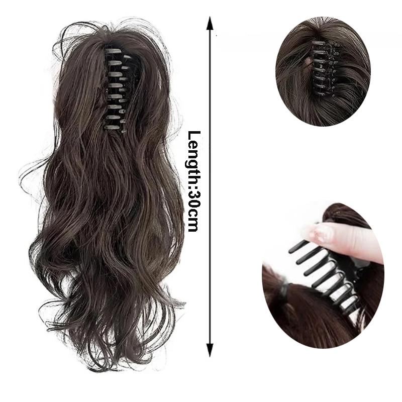 12Inch/30CM Synthetic Claw Clip In Ponytail Hair Extensions Short Curly Claw Clip Ponytail Women Hair Extension Hairpiece 2028