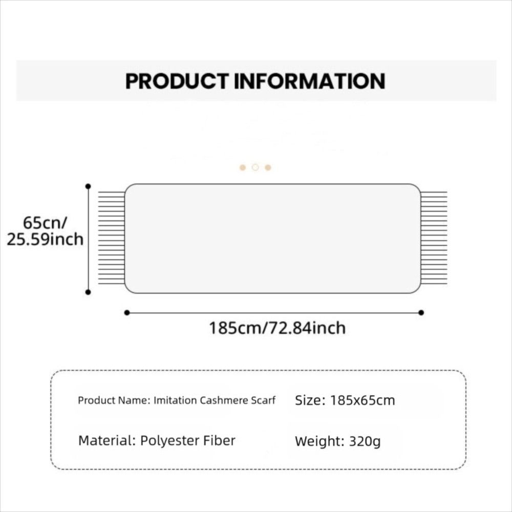 Two-Sided Jacquard Scarf Windproof Winter Scarf Cozy Pashmina Shawl  for Autumn Winter