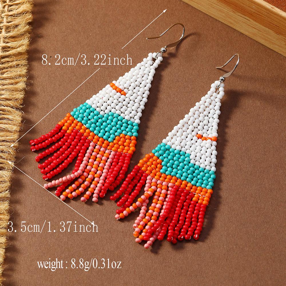 Bohemian Starry Sky Seed Bead Earrings - Fashion Design Seaside Vacation Accessory