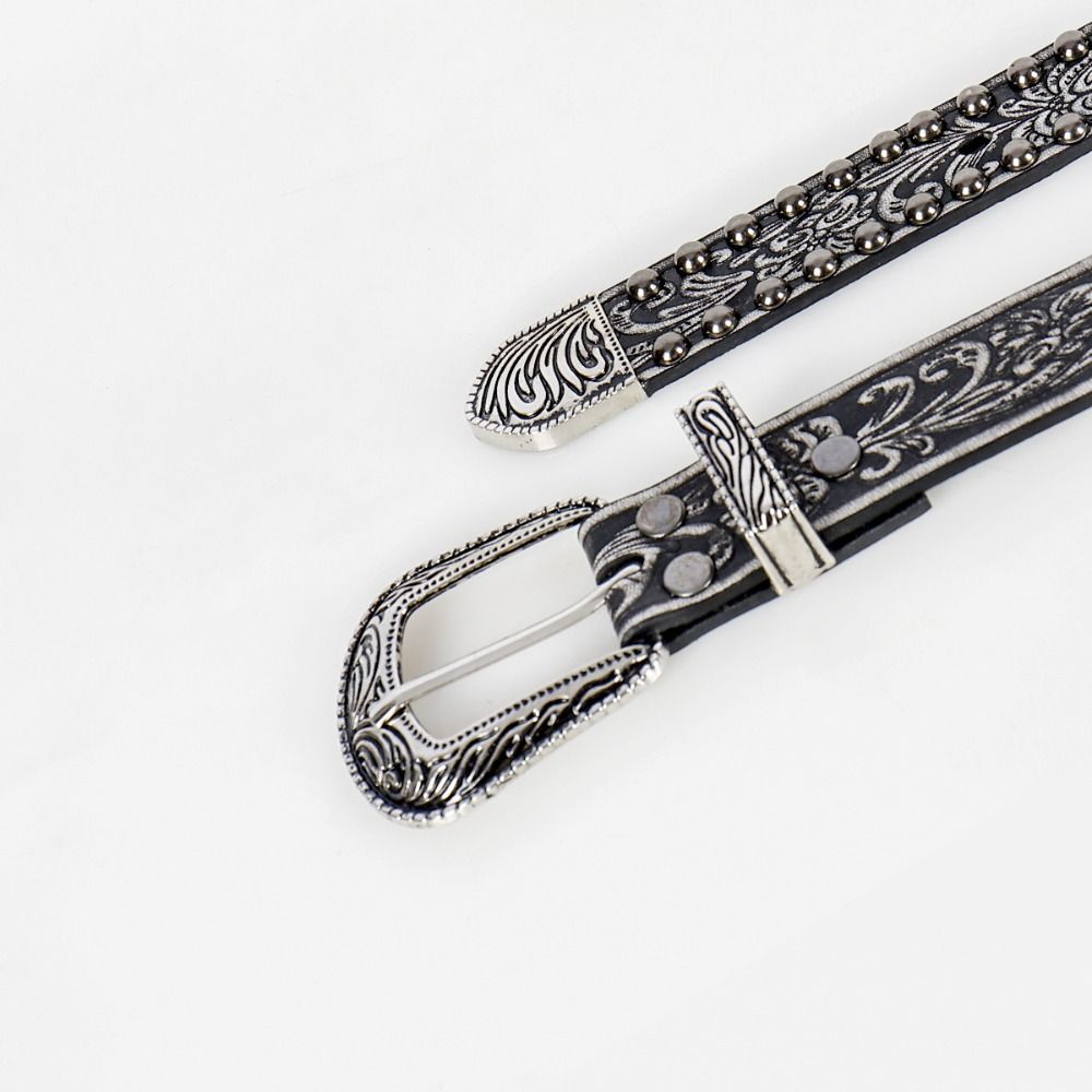 Y2K Geschnallter Taillengürtel Schicke Legierungsschnalle Taillenband Damen Herren PU Ledergürtel