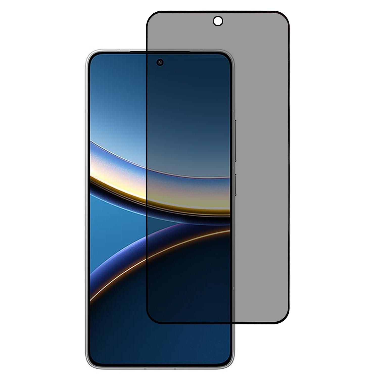 

Для Xiaomi Poco F7 Pro 5G Захисна плівка на екран з повним покриттям проти підглядання, шовкографічний друк, загартоване скло As Shown A