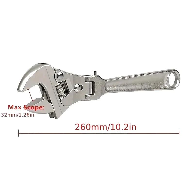 Locking Adjustable Torque Wrench Plumbing Key Great Opening Monkey Spanner Universal Tap Pipe Multifunctional Manual Tools
