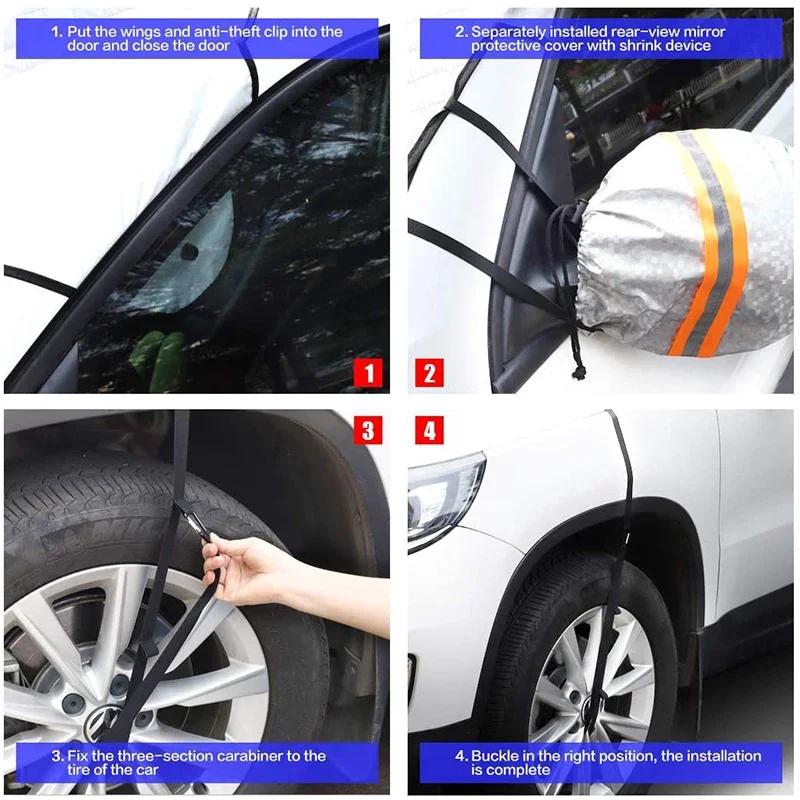 Car Shield Cover Magnetic Sun Shade For Front Windshield Block Cover Winter Snow Automobiles Windscreen Exterior Mat Accessories