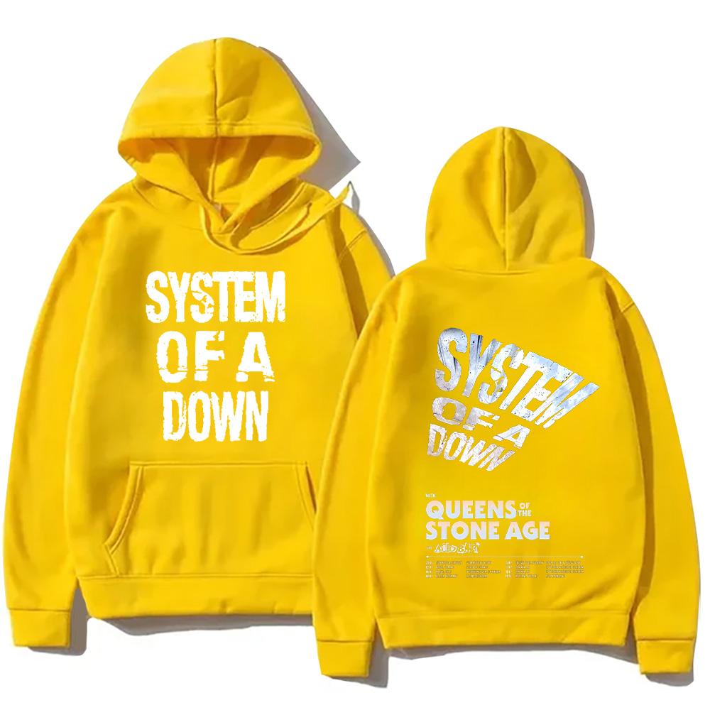 Rock Band System of A Down Hoodie System of A Down Tour 2026 Sweatshirt Alternative Metal Music Streetwear Unisex Gothic Top