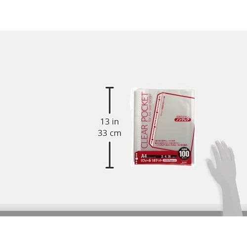 Plus Refill Transparent A4 1 Pocket 4/30 Holes Value 100 Pieces RE-161TA 87-600