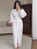 2025 European & American Elegant Women's Long Sleeve Summer Dress with Casual Long Skirt