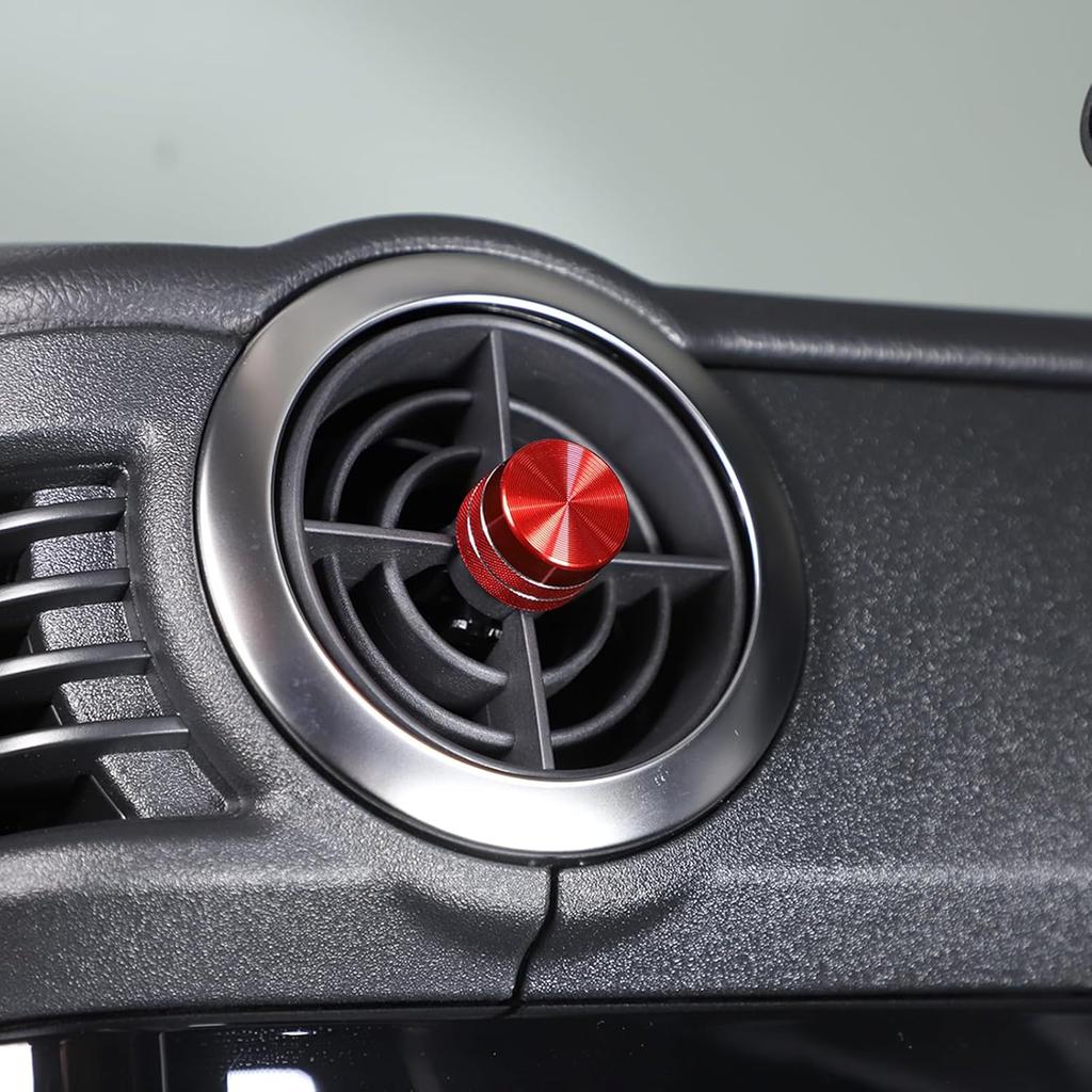 2PCS Air Conditioning Vent Knob Cover Compatible with INEOS Grenadier 2020-2024 Air Condition Knob Trim Aluminum Alloy Car Decorative Knob Cover