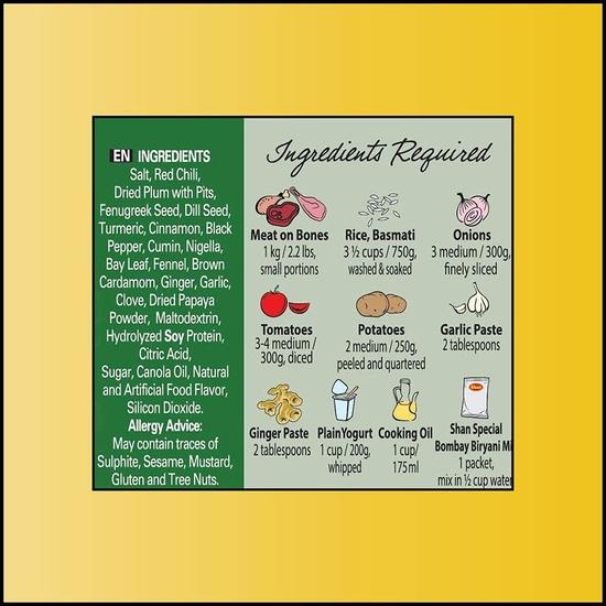 Shan Special Bombay Biryani Masala,  60 G, 6 Pack