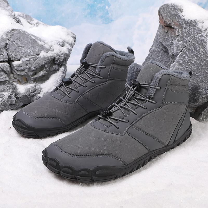 Autumn and winter outdoor five-finger snow boots cotton shoes men and women couples waterproof piled thickened mountaineering cotton boots