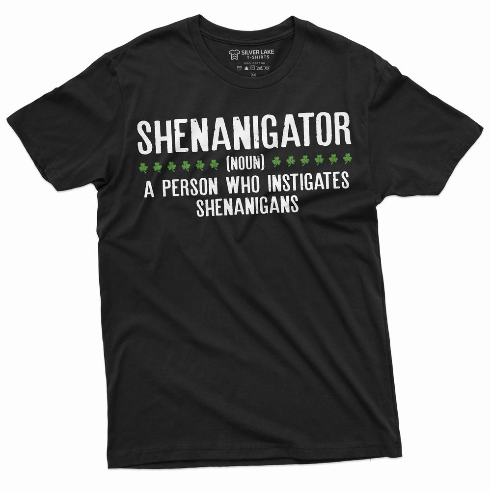 Men's Shenanigator T-shirt Shenanigans Shirt St Patrick's Day Funny Gift Tees